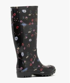 bottes de pluie femme montantes style champetre a semelle crantee flowerF101801_4