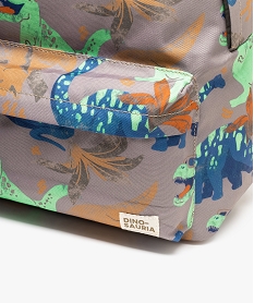 sac a dos en toile a motifs dinosaures garcon beige autres accessoiresF102701_3