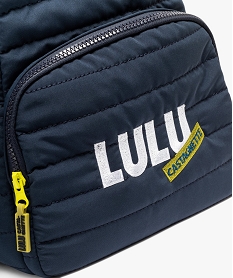 sac a dos matelasse avec broderie garcon - lulucastagnette bleu standardF102801_3