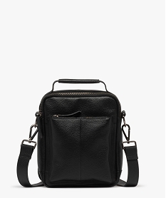 GEMO Sac pochette en cuir à bandoulière ajustable homme noir standard