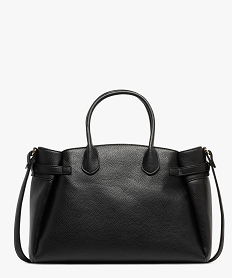 GEMO Sac à main grand format en matière grainée souple femme noir standard