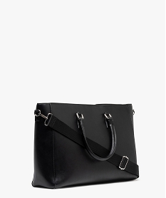 sac a main grand format avec bandouliere et poche ordinateur amovibles femme noir standard sacs a mainF105401_2