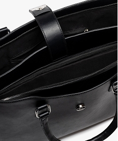 sac a main grand format avec bandouliere et poche ordinateur amovibles femme noir standard sacs a mainF105401_3