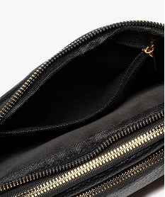 sac besace look pochette en matiere grainee femme noir standard sacs bandouliereF105801_3