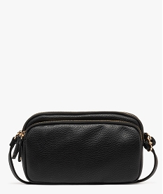 sac besace look pochette en matiere grainee femme noir standard sacs bandouliereF105801_4