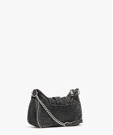 sac besace en jean a bandouliere chaine femme noir standard sacs bandouliereF106601_2