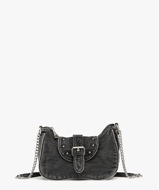 sac besace en jean a bandouliere chaine femme noir standard sacs bandouliereF106601_4