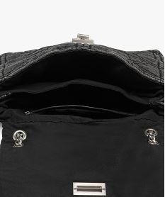 sac besace en jean matelasse a bandouliere chaine femme noir standard sacs bandouliereF106701_3