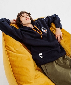 sweat a capuche en molleton doux imprime homme - dragon ball super bleu sweatsF107401_2