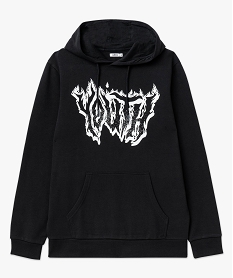 sweat a capuche avec motif homme noir sweatsF108501_4