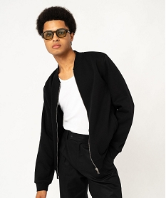 sweat zippe en molleton doux homme[missing] noir standard sweatsF109101_2