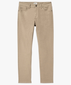 pantalon en coton coupe slim homme beige pantalonsF112001_4