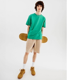 bermuda en coton avec larges poches homme beige shorts et bermudasF113001_2