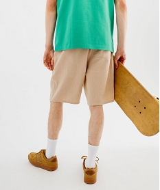 bermuda en coton avec larges poches homme beige shorts et bermudasF113001_3