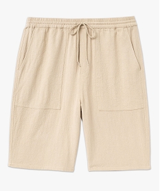 bermuda en coton avec larges poches homme beige shorts et bermudasF113001_4