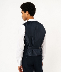 gilet de costume a carreaux homme imprime vesteF115401_3