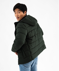 blouson chine a capuche amovible homme vert manteaux et blousonsF116301_3