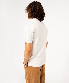 polo a manches courtes en maille texturee homme beige polosF117401_3