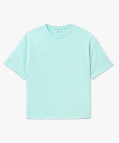 tee-shirt maille sweat coupe loose homme bleu tee-shirtsF119801_4