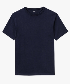 tee-shirt a manches courtes uni homme bleu tee-shirtsF121401_4