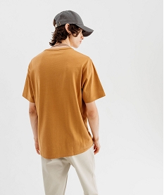 tee-shirt a manches courtes uni homme brun tee-shirtsF121501_3