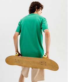 tee-shirt a manches courtes uni homme vert tee-shirtsF121601_3
