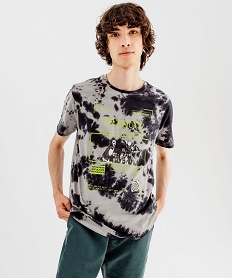 tee-shirt manches courtes imprime homme - beetlejuice gris tee-shirtsF124301_2