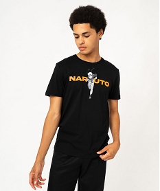 tee-shirt manches courtes en coton imprime homme - naruto noir tee-shirtsF124801_1