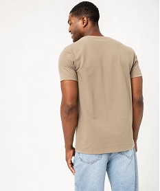 tee-shirt manches courtes en maille piquee homme brun tee-shirtsF125401_3