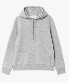 sweat a capuche en molleton doux femme gris sweatsF126701_4
