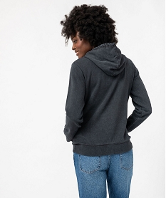 sweat a capuche avec motif sur le buste femme - harvard university gris sweatsF127201_3