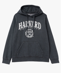 sweat a capuche avec motif sur le buste femme - harvard university gris sweatsF127201_4