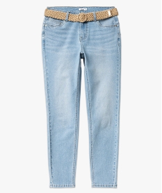jean 78eme coupe slim avec ceinture tressee femme gris 78emeF129201_4