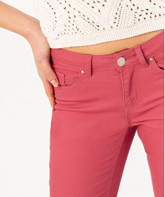 pantalon coupe slim taille normale femme rose pantalonsF131201_2