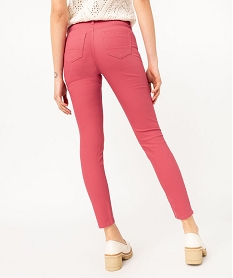 pantalon coupe slim taille normale femme rose pantalonsF131201_3