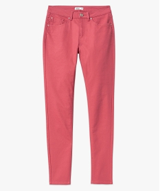 pantalon coupe slim taille normale femme rose pantalonsF131201_4