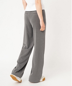 pantalon fluide coupe large avec pinces femme gris pantalonsF131501_3