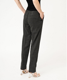 pantalon a motif pied de poule femme gris pantalonsF131801_3