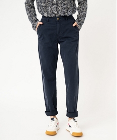 GEMO Pantalon chino coupe regular femme navy