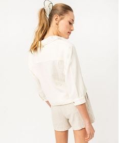 chemise ample en gaze de coton femme - lulucastagnette beige chemisiersF135301_3