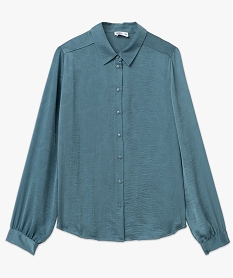 chemise a manches longues en matiere satinee femme bleu chemisiersF135901_4