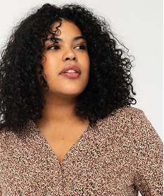 chemise a manches longues imprimee femme grande taille multicolore chemisiersF136301_2