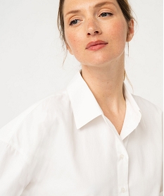 chemise oversize unie femme blanc standard chemisiersF136701_2