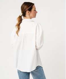 chemise oversize unie femme blanc standard chemisiersF136701_3