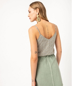 debardeur a fines bretelles a motifs fleuris femme jaune blousesF138001_3