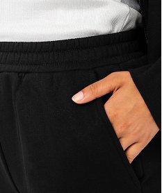 pantalon de jogging en molleton doux femme noir standard pantalonsF139601_2