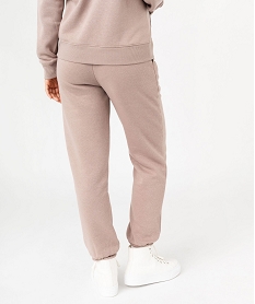 pantalon de jogging en molleton doux femme brun pantalonsF139701_3