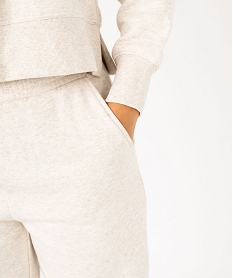 pantalon de jogging en molleton doux femme blanc chine pantalonsF139801_2