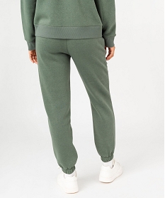 pantalon de jogging en molleton doux femme vert pantalonsF140001_3