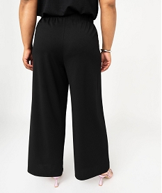 pantalon fluide coupe large femme grande taille noir pantalons fluidesF140301_3